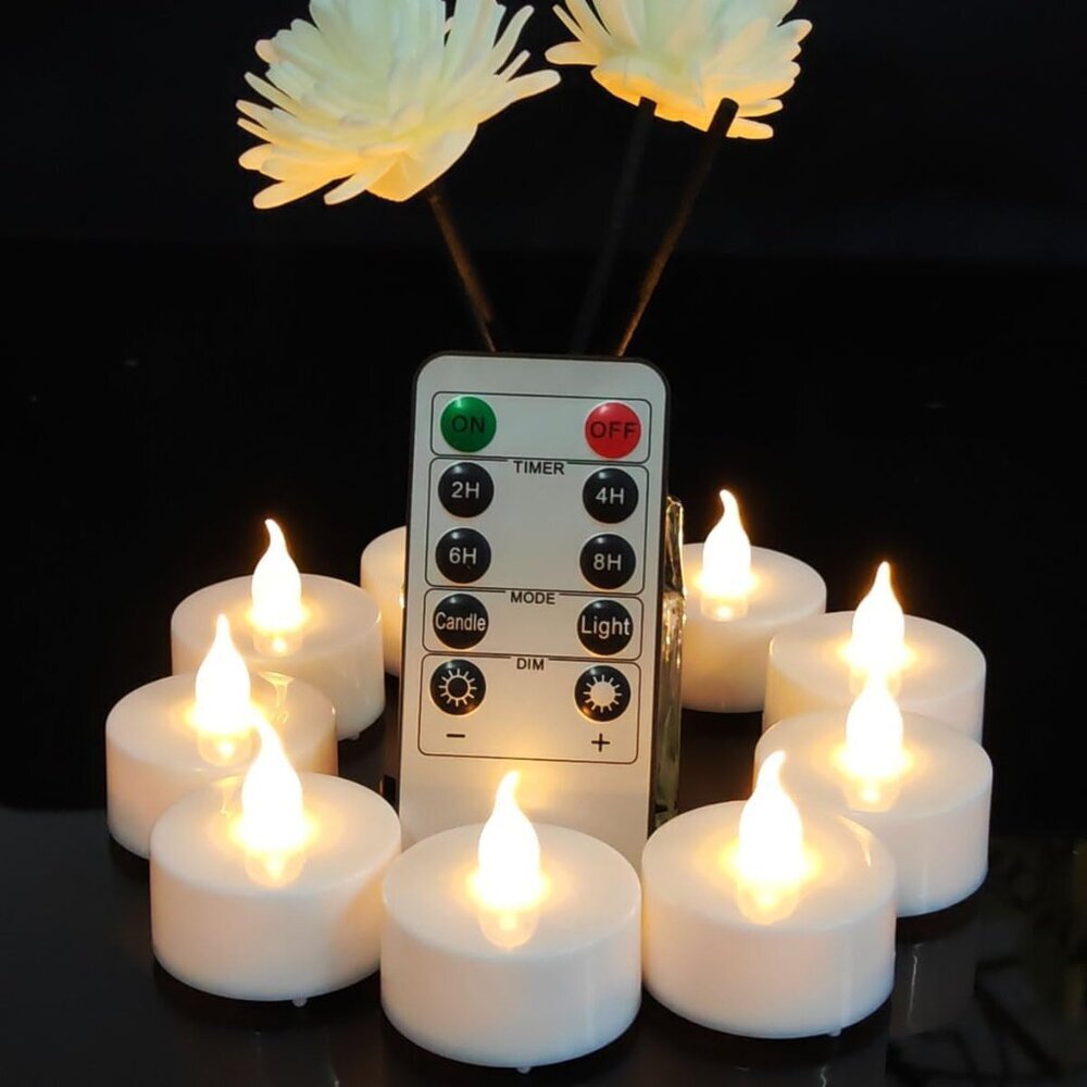 Flameless Led Tea Lights Candle with Remote Control,Long Lasting Battery Operate